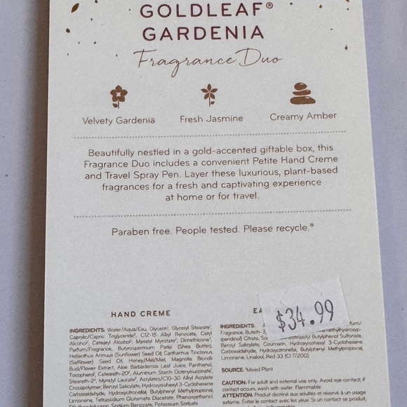 Thymes Goldleaf Gardenia Fragrance Duo - Picture 2 of 7